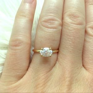 Oval Moissanite Ring